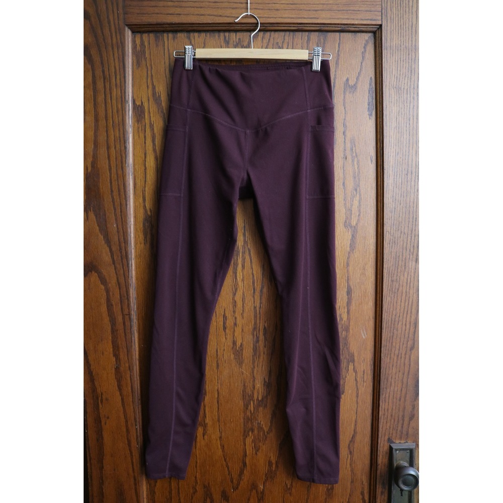 GAIAM Yoga Leggings Pant Women Medium Purple Pocket Activewear Pants Gym Walk
